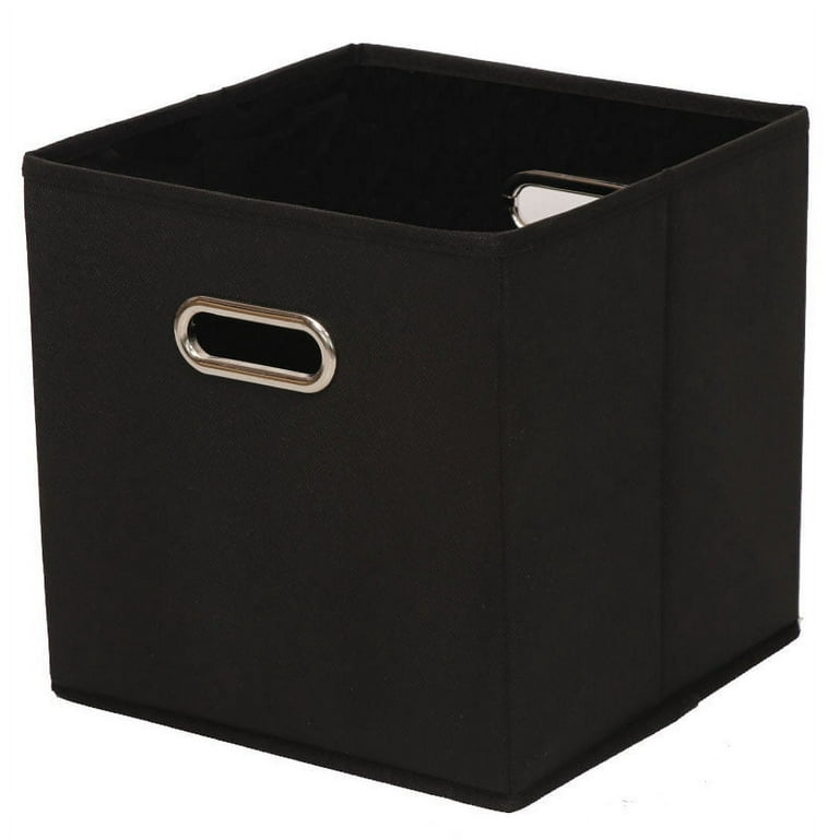E-Commerce Storage Bin Cubes, 12 X 12 Collapsible Storage Bins Boxes Cubes  Container Baskets For Closet Shelves Organizer, 3 Pack, Black