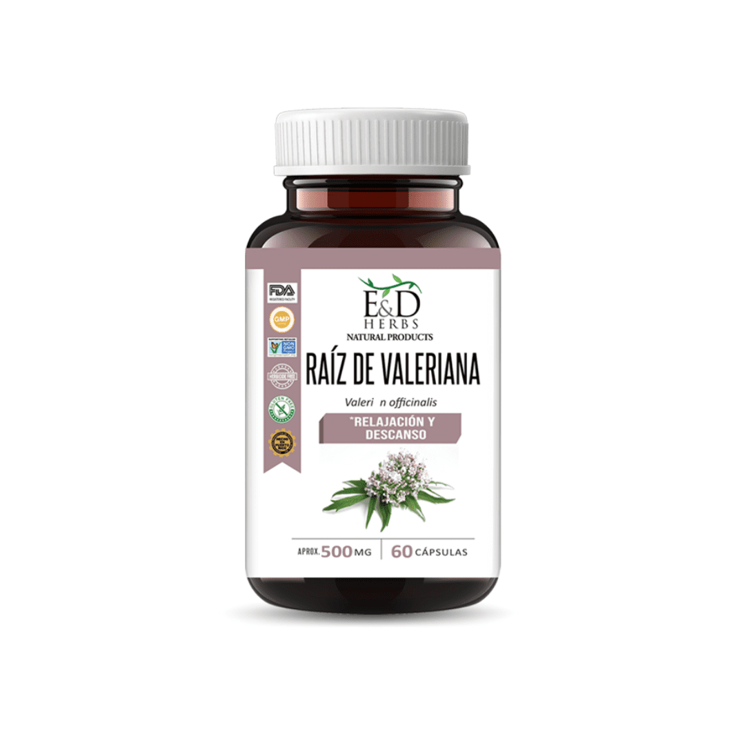 E&D Herbs 60 Valerian Capsules Of 400 Mg For Relaxation And Rest