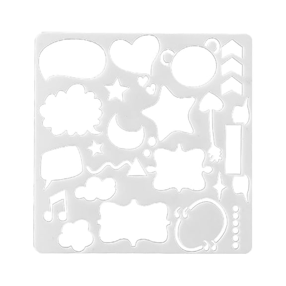 E Dialogue Bubble Explosion Box Painting Stencil For Diy Scrapbook Album Lace Ruler Template 6X6