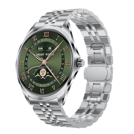 E EYAFA 1.43 inch AMOLED Super Thin Smart Watch TN88 Bluetooth Call Sports Watch for Men and Women-Silver