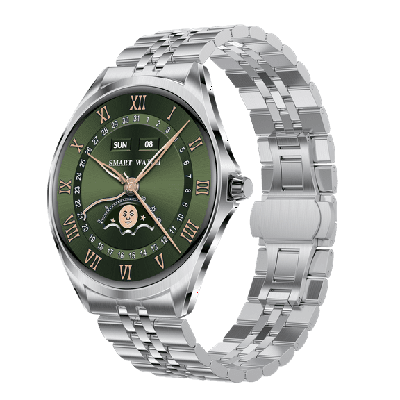 E EYAFA 1.43 inch AMOLED Super Thin Smart Watch TN88 Bluetooth Call Sports Watch for Men and Women-Silver