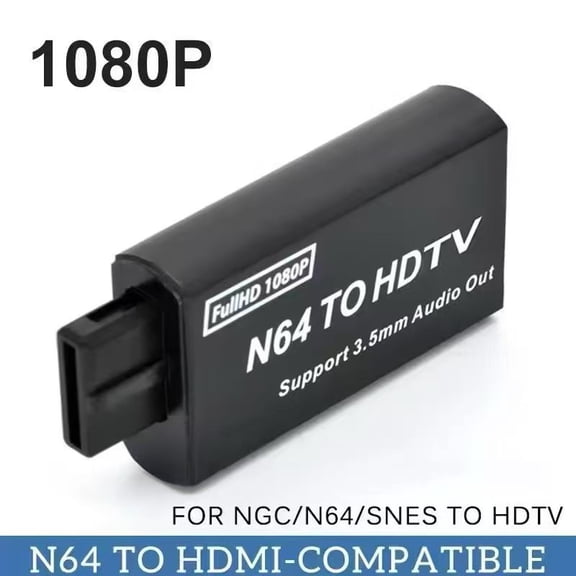E EYAFA 1080P Retro Game Console to HDMI Converter with 3.5mm Audio Output PAL NTSC Plug & Play Video Adapter