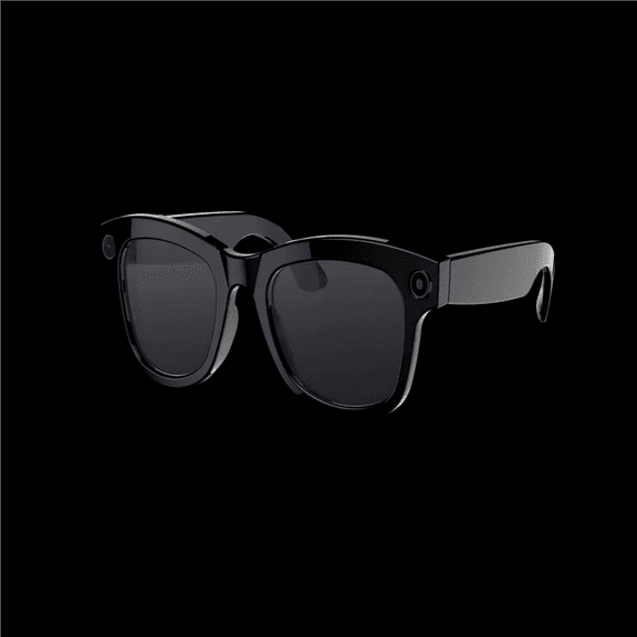 E EYAFA 2025 New AI Voice Smart Glasses HD 1080P Camera Polarized Sunglasses Video Conference Recorder Security Outdoor Sports DVR Camcorder 4GB RAM+32GB ROM-Black