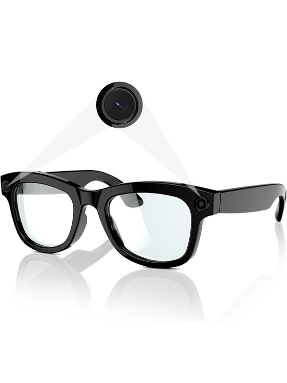 2025 New AI Voice Smart Glasses HD 1080P Camera Polarized Sunglasses Video Conference Recorder Security Outdoor Sports DVR Camcorder 4GB RAM+32GB ROM-Transparent
