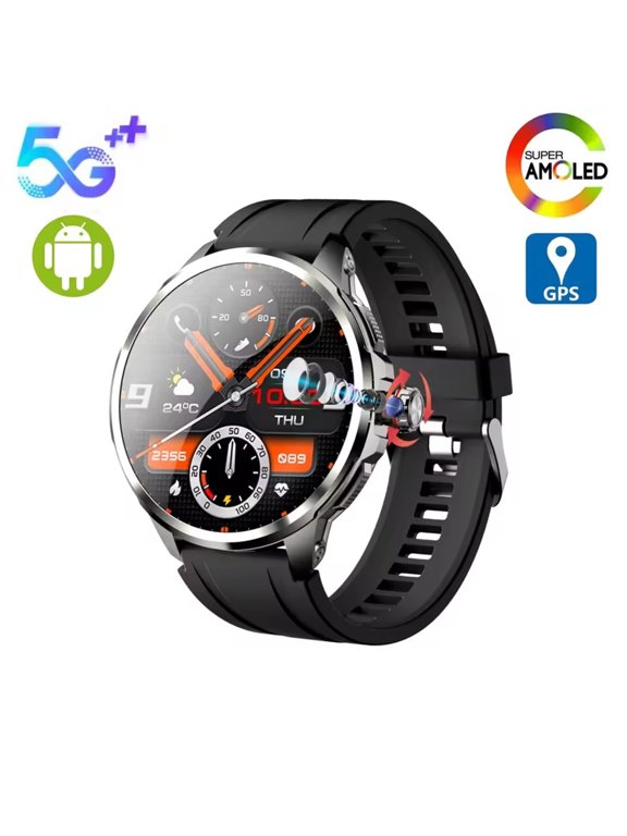 4G Smart Watch Android System with 1.95 inch AMOLED Screen and SIM Card Slot 3GB RAM+32GB ROM