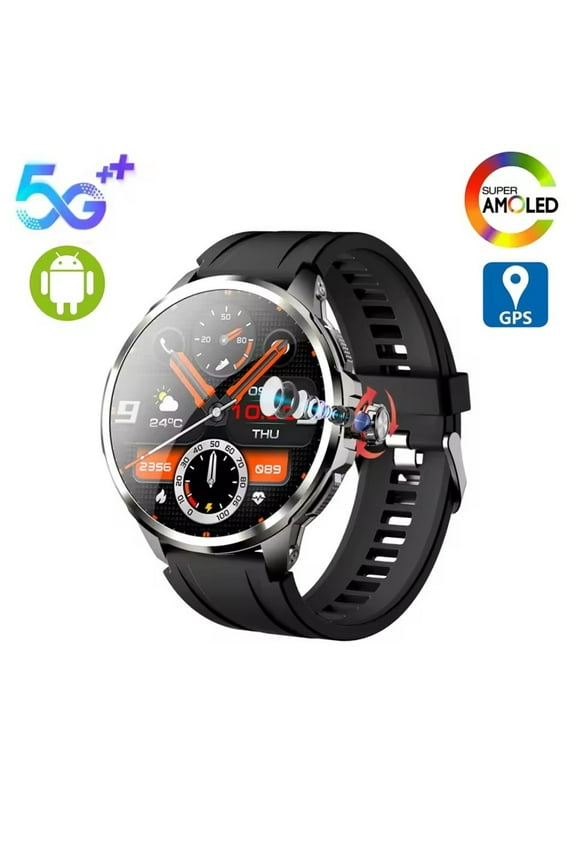 4G Smart Watch Android System with 1.95 inch AMOLED Screen and SIM Card Slot 3GB RAM+32GB ROM