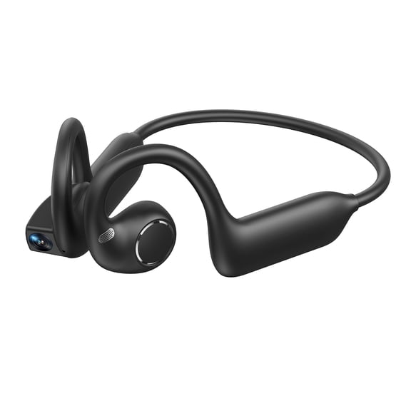 E EYAFA AI Bluetooth Headphones with Camera, Open Ear Wireless Earbuds, Smart Voice Assistant, AI Translation, 1080P HD Video Recording, Hands Free Calling for Outdoor Sports