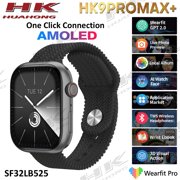 E EYAFA AI Watch Face Smart Watch HK9 Pro Max+ with 1GB Memory and 2.02 inch AMOLED Screen Bluetooth Call Sports Watch for Men and Women