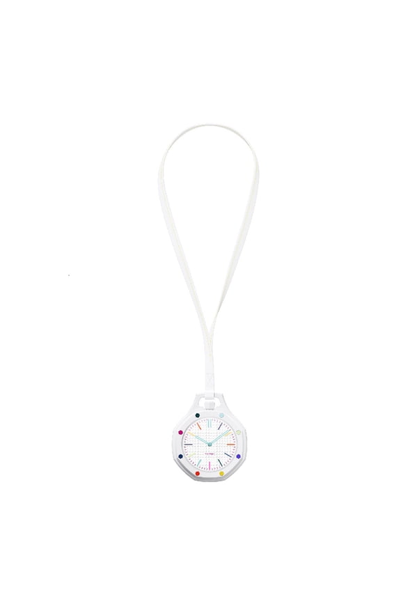 AP01 Multi-Wear Smart Pocket Watch, Offline AI Voice Assistant Smart Watch with NFC Access Control, 360*360 TFT Screen, 3ATM Waterproof, BLE5.4 Magnetic Charging Smart Pendant Watch-White