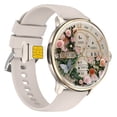 thumbnail image 1 of E EYAFA Android&Bluetooth Dual Mode Smart Watch with SIM Card Slot for Women and Men 1.65inch AMOLED Round Screen 3GB RAM+32GB ROM-Gold, 1 of 25