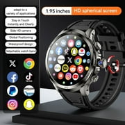 E EYAFA Android Smart Watch with SIM Card Slot, 3GB RAM + 32GB ROM, 1.95-Inch AMOLED Screen for Men and Women