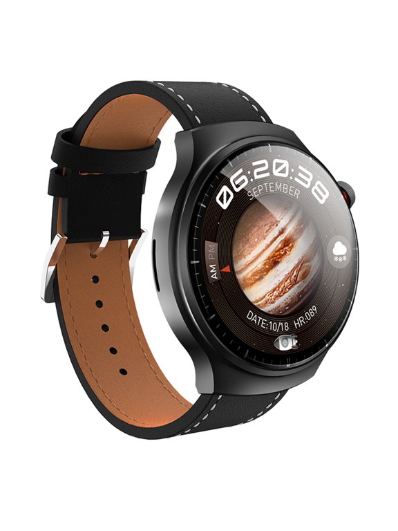 Bluetooth Call Smart Watch JS W4 with 1.5 inch AMOLED Screen for Men and Women-Black