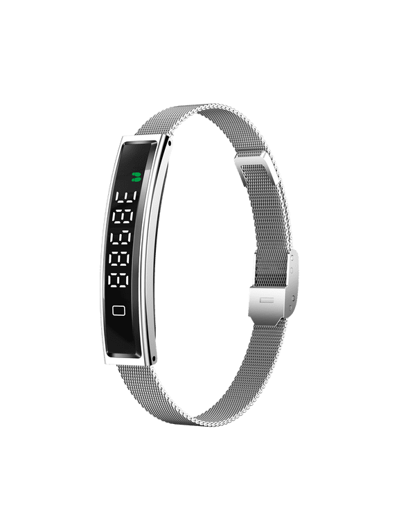 Fashion Bluetooth Smart Bracelet with Dual Strap Steel and Rubber support Diving for Men and Women