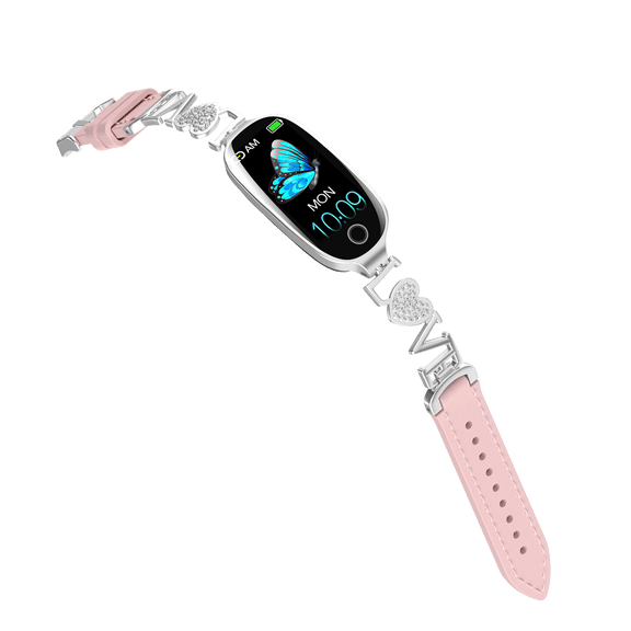 E EYAFA Fashion Smart Bracelet for Women with 1.1 inch Screen Smart Watch-Pink