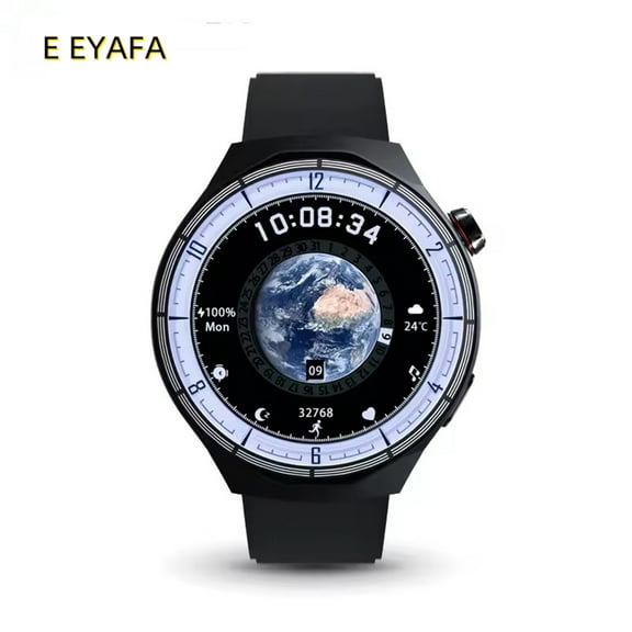 E EYAFA HT30 AMOLED Smart Watch Men 2GB ROM Local Video Custom Dials NFC Smartwatch with Harmony OS-Black