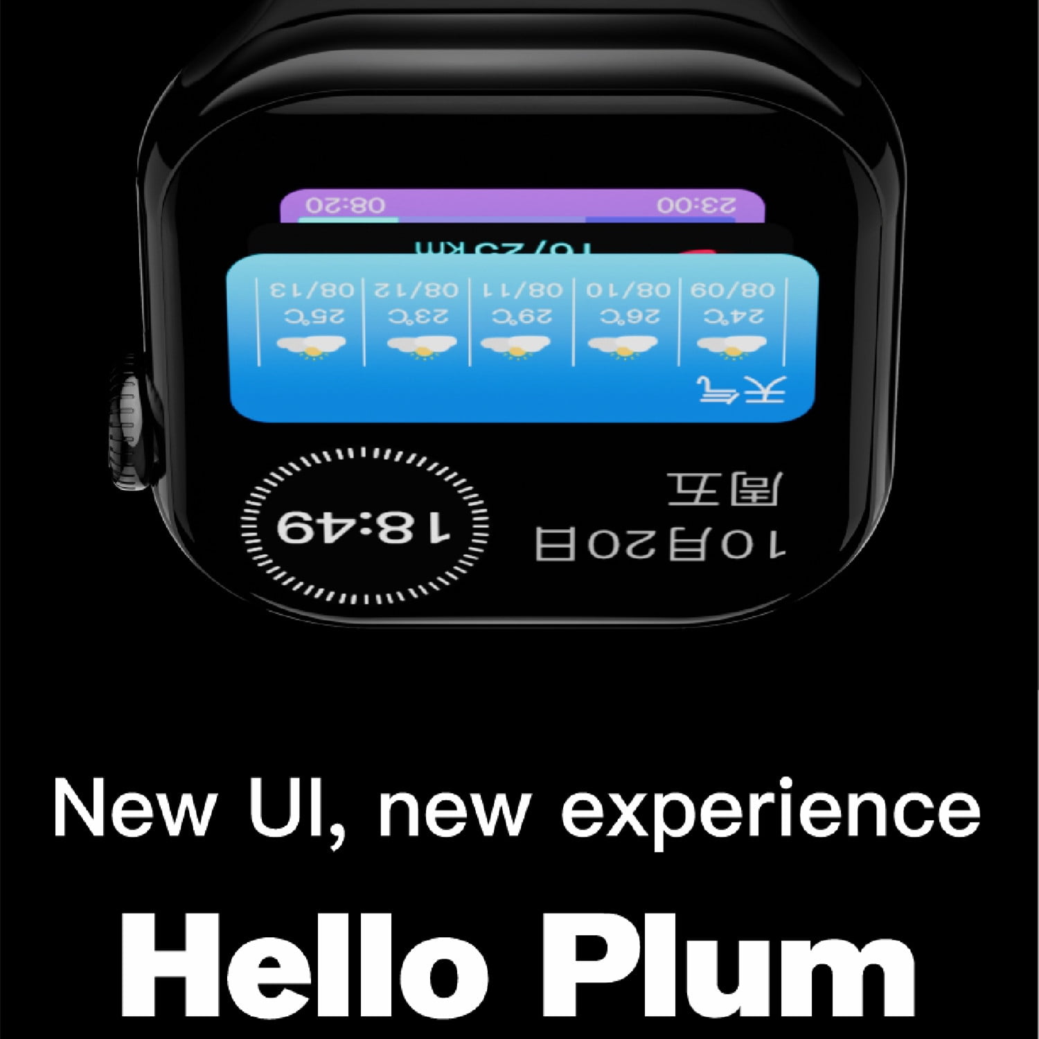E EYAFA Hello plum 26 Smart Watch with 2.06 inch AMOLED Screen,1GB ROM,Support What's APP Message Reply,Man and Women's Smart Sports Watch
