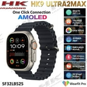 E EYAFA Bluetooth Smart Watch HK9 Ultra2 Max with 2.02 inch Amoled Full Touch Screen for Men and Women