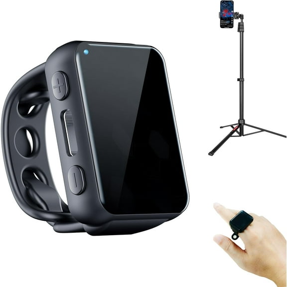 E EYAFA True Touch Scrolling Ring: End Finger Strain! Wireless Remote for Comfortable TikTok, Video & Page Control on iPhone/iPad/Android (Portrait/Landscape)-Black