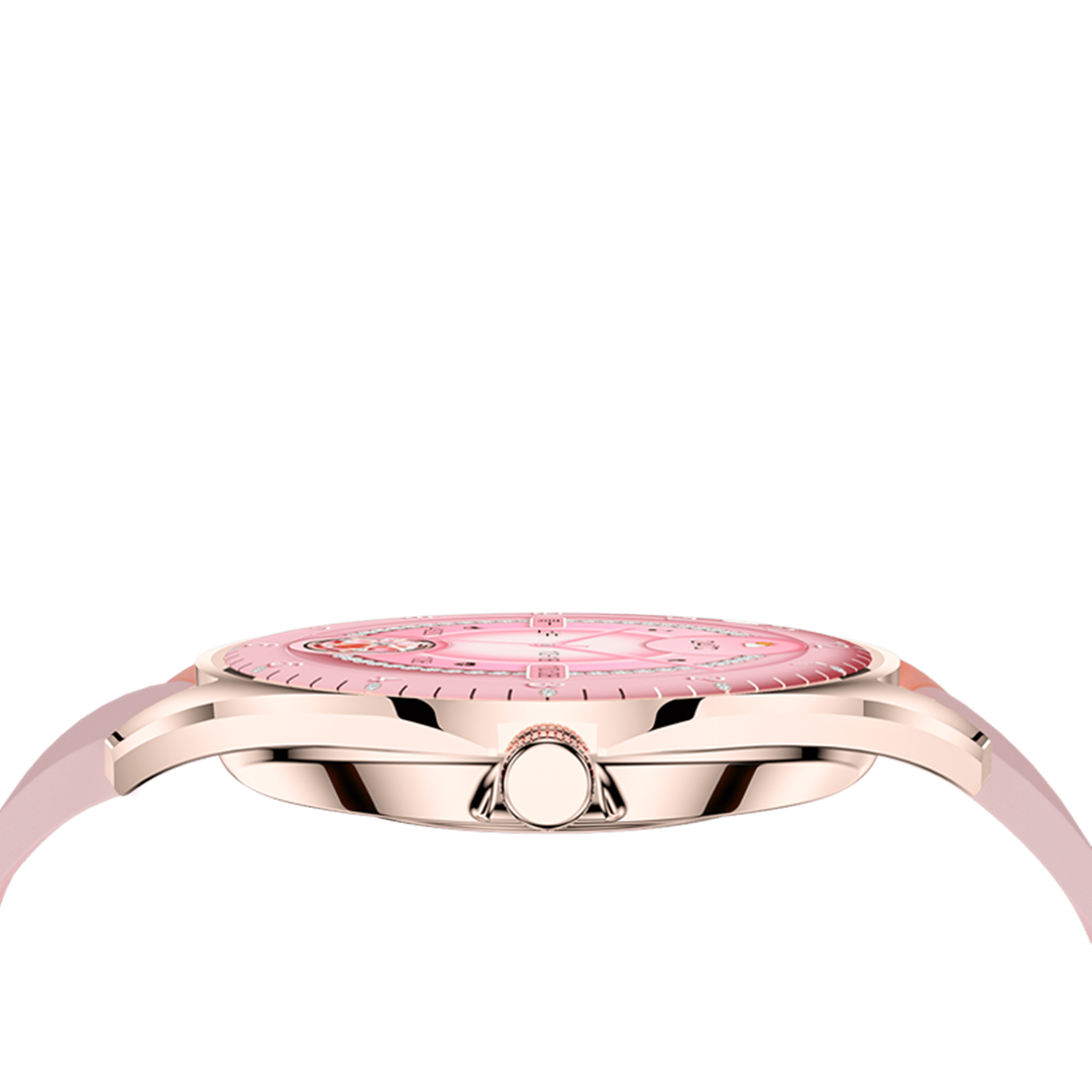 E EYAFA Ultra Thin Bluetooth Call Smart Watch V36 with 1.5 inch AMOLED Screen for Men and Women-Pink