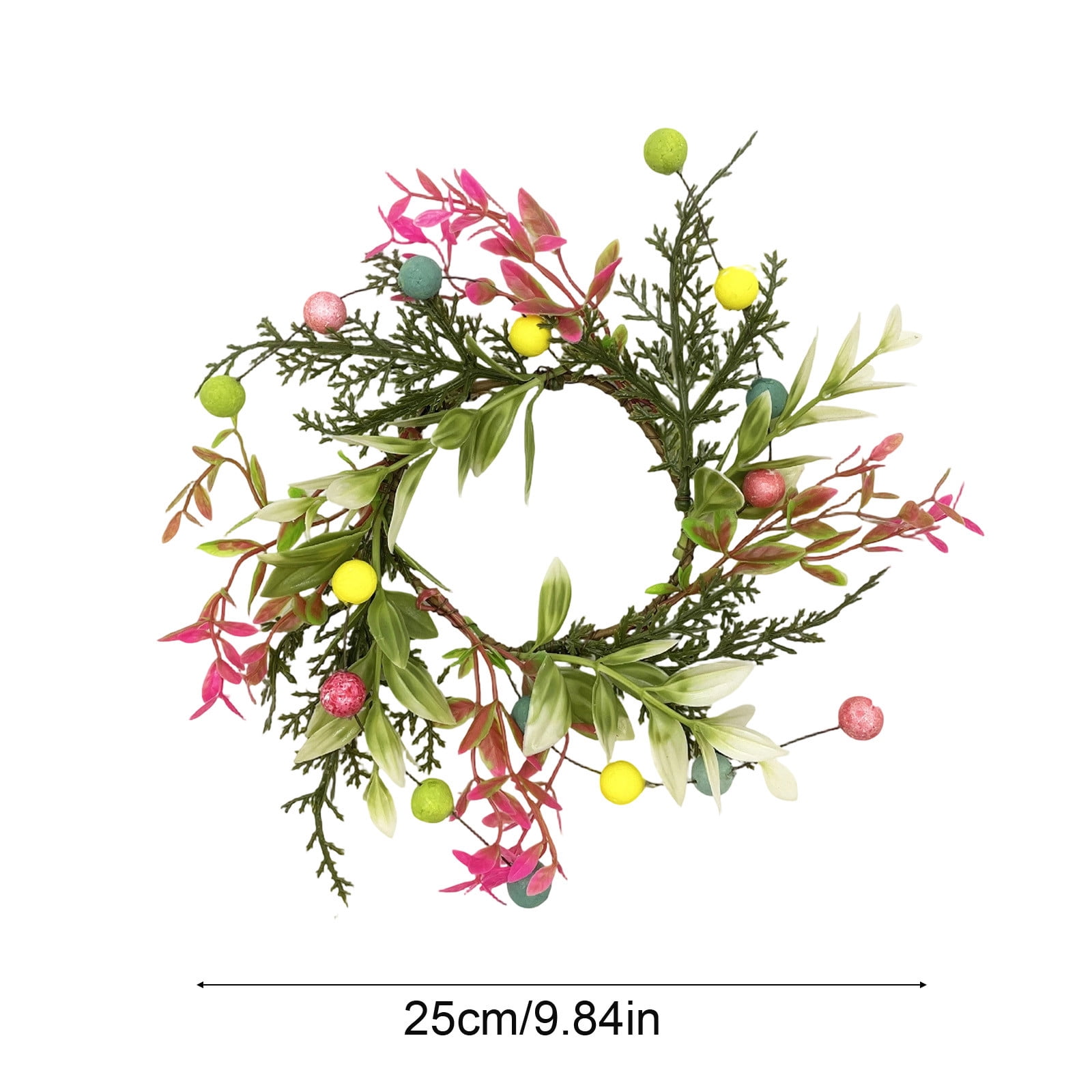 E Easter Holiday Wreath Made From Rattan And Plastic Embellishments ...