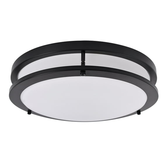 ENERGETIC 14" LED Ceiling Light, Dimmable Modern Flush Mount, Black, 3CCT Ceiling Light
