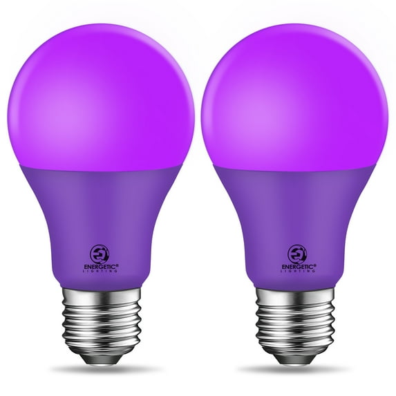 E Energetic Lighting LED 3 w (40 w Equivalent) Purple Decorative Light Bulbs, (2 Pack)