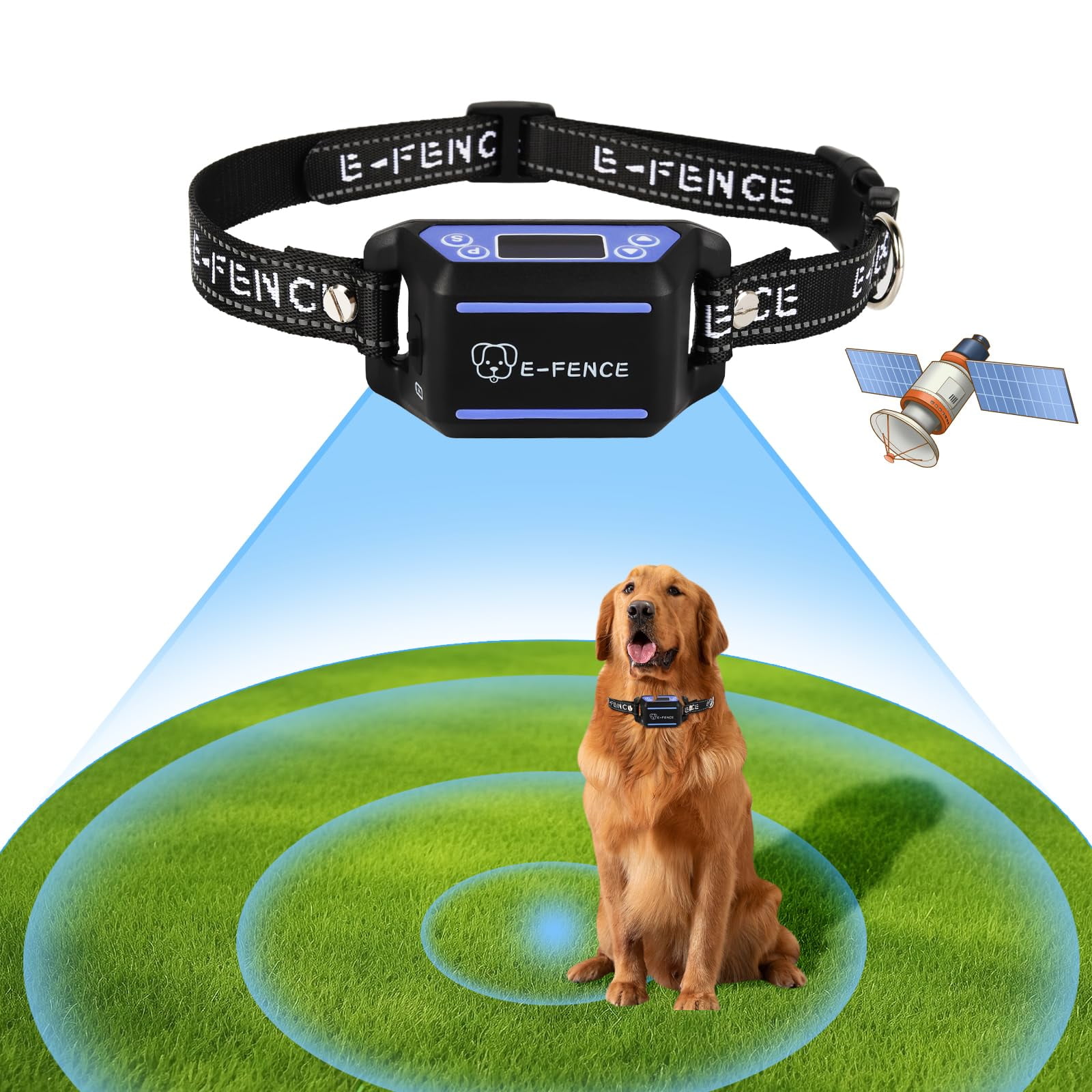 EFENCE GPS Wireless Dog Collar Fence System, Electric Pet Collar Fence