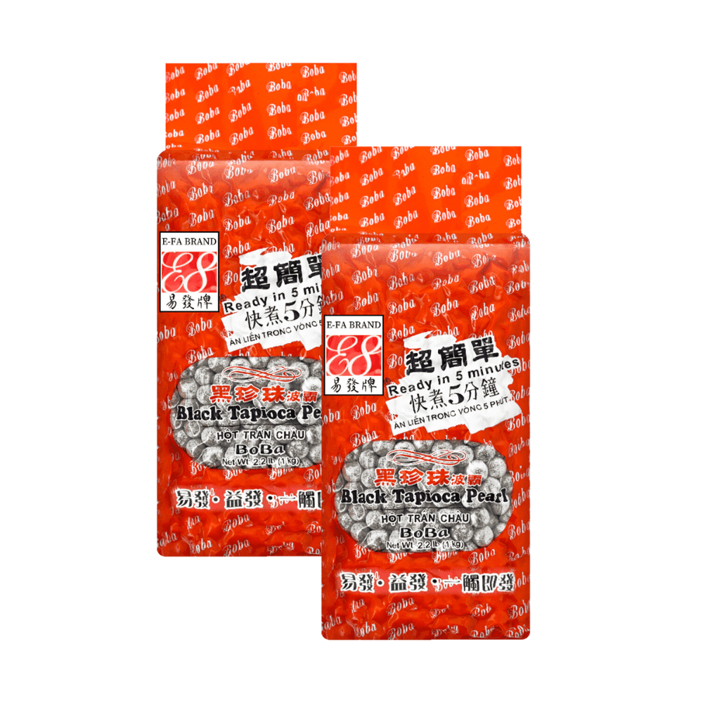 EFa Black Boba Tapioca Pearls for Bubble Tea, Ready in 5 Minutes (PACK