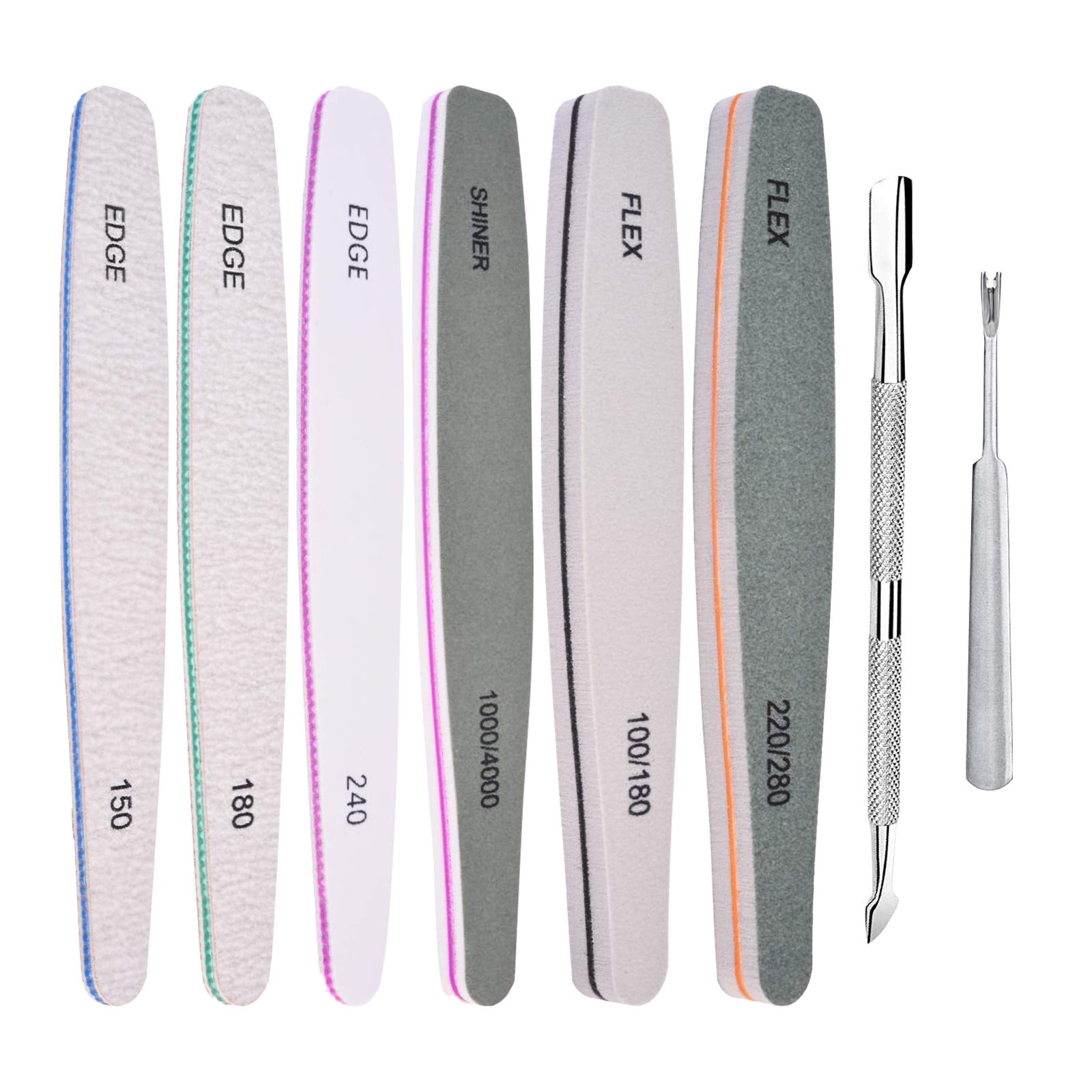 E File for Acrylic Nails 8 smoothing and polishing nail files, for