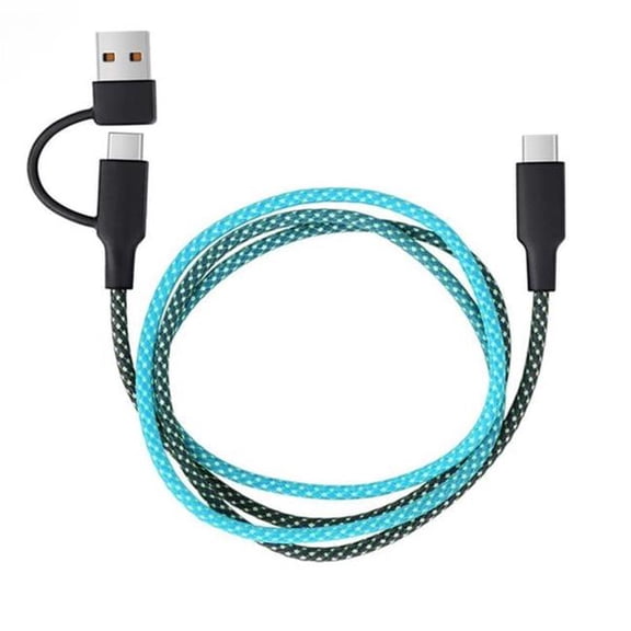 E-Filliate 3022339 3 ft. Fusebox Multi Color Braided USB-C Cable for USB-Powered Device