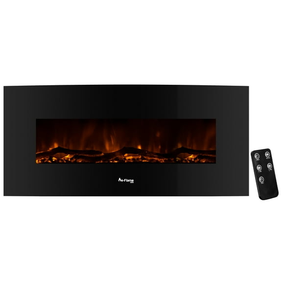 E-Flame USA Sundance Curved Wall Mounted LED Electric Fireplace - 48 inch