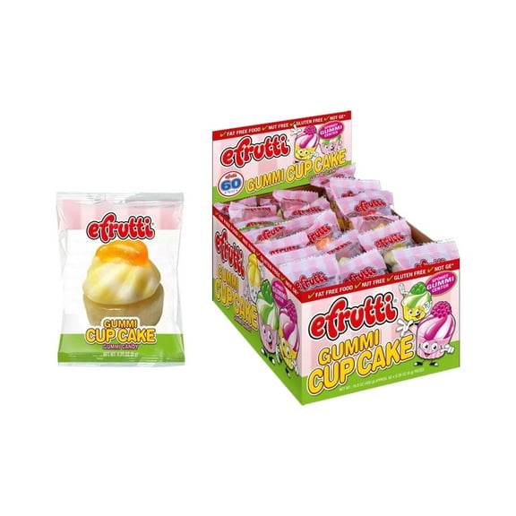 E. Frutti Gummi Cupcakes, 60 Count Display Box
