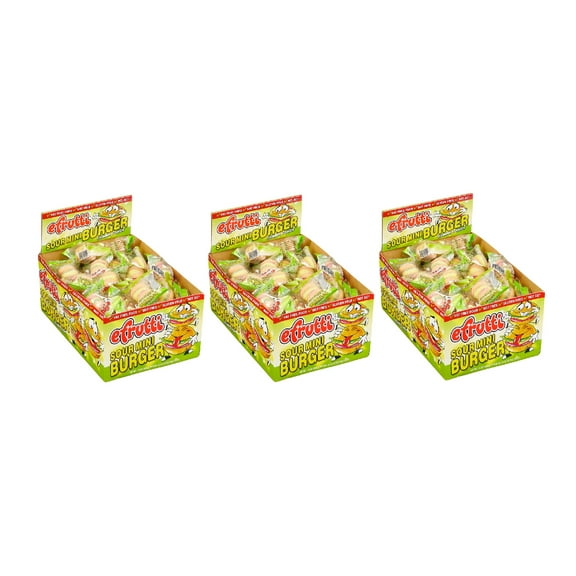E.Frutti Gummi Sour Mini Burger, 0.32 oz, 60 ct 3PK