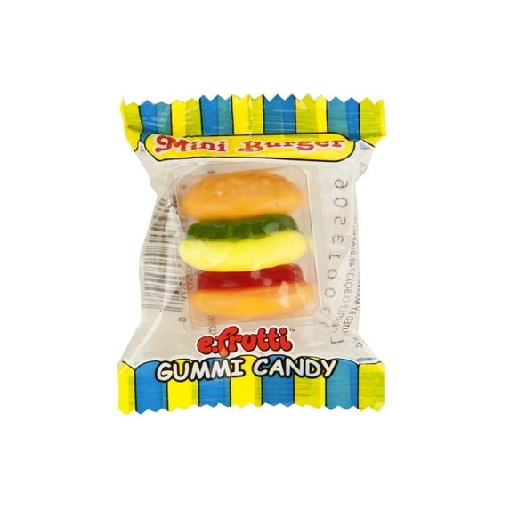E. Frutti Mini Burger Gummi Candy, 60 Count Display Box