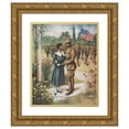 thumbnail image 1 of E.G Renesch 12x14 Gold Ornate Wood Frame and Double Matted Museum Art Print Titled - Colored Man is No Slacker (1919), 1 of 4