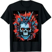 E-Girl Trendy Design: Trendsetting Striking Skull Graphic T-Shirt