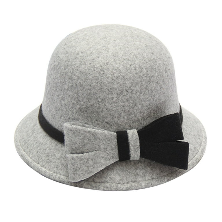 E Hat Women&rsquo;S Autumn And Winter Bow Knot Round Top Casual 