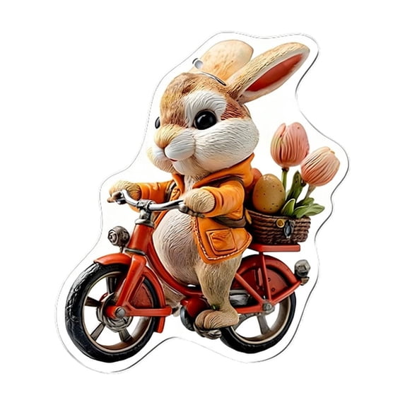 E Holiday Acrylic Pendant Bunny Design For Easter Decorations Small Hanging Ornament For Tree Wall Or Festive Arrangements