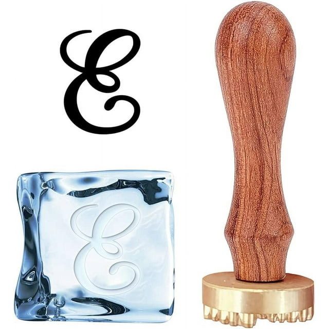 E Ice Stamp Letter Ice Cube Stamp Ice Branding Stamp with Removable