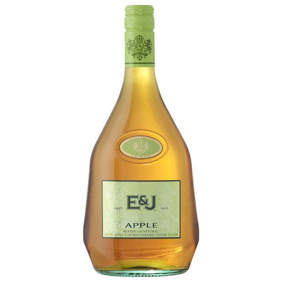 E&J Apple Flavored Brandy, 750ml Glass Bottle, 30% ABV