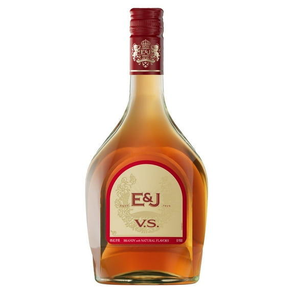 E&J VS Brandy, 750mL Glass Bottle, 40% ABV
