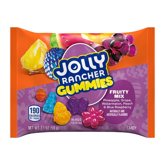 Jolly Rancher Gummies Fruity Mix Flavored, Easter Candy Bag, 2.1 oz