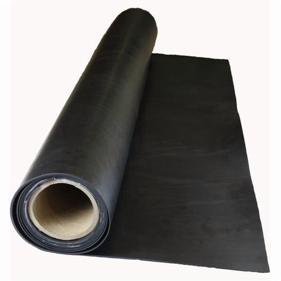 E. James 4060-1-16X10X3 10 in. x 3 ft. Buna-N Black Rubber Sheet - 60A Plain Backing - 0.062 in. Thickness