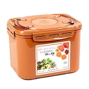 E-Jen Premium Kimchi, Sauerkraut Container Fermentation with Inner Vacuum Lid Earthenware Brown, 2.2 gal/ 8.5L