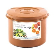 E-Jen Premium Kimchi, Sauerkraut Probiotic Fermentation Container with Inner Vacuum Lid Round 1.3 gal/ 5L