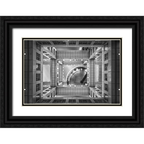 E. Karcz, Gary 24x17 Black Ornate Wood Framed with Double Matting Museum Art Print Titled - Hachitama Observation Sphere