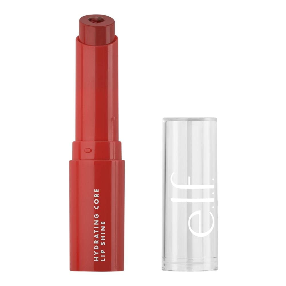 E.L.F. Hydrating Core Lip Shine, Conditioning \u0026 Nourishing Lip Balm, Sheer Color Tinted Chapstick, Giddy, 0.09 Oz.