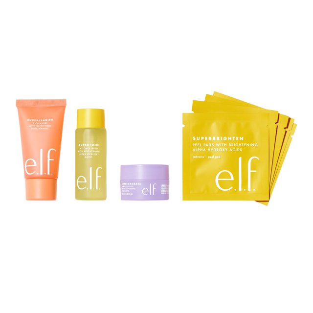 E.L.F. Skin Supers Mini Kit, Skincare Kit With A Toner, Cleanser
