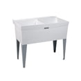 thumbnail image 1 of UTILATWIN 19-GALLON FLOOR-MOUNT DOUBLE BOWL LAUNDRY/UTILITY TUB, COMPRESSION MOLDED FIBERGLASS, 34 X 40 X 24 IN., WHITE, 1 of 3