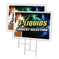 thumbnail image 1 of E-LIQUIDS LARGEST SELECTION 2 Pack Of 18" x 24" Yard Sign & Stake | Advertise Your Business | Stake Included Image On Front Only | Made in The USA, 1 of 3